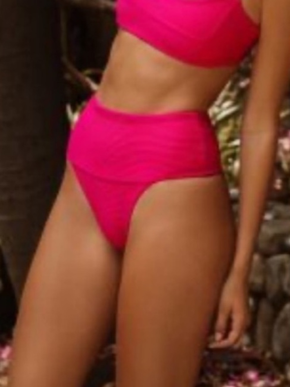 L*SPACE Desi Ribbed Bikini bottoms | bougainvillea pink | revolve bikini